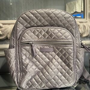 Vera Bradley Quilted Silver Backpack